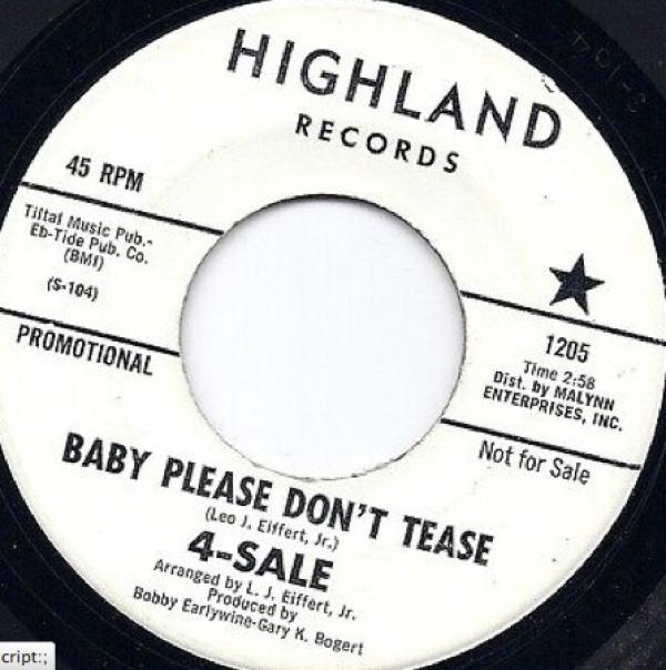 4-Sale - Baby Please Don't Tease / Try To Remember