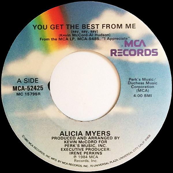 Alicia Myers - You Get The Best From Me (Say, Say, Say)