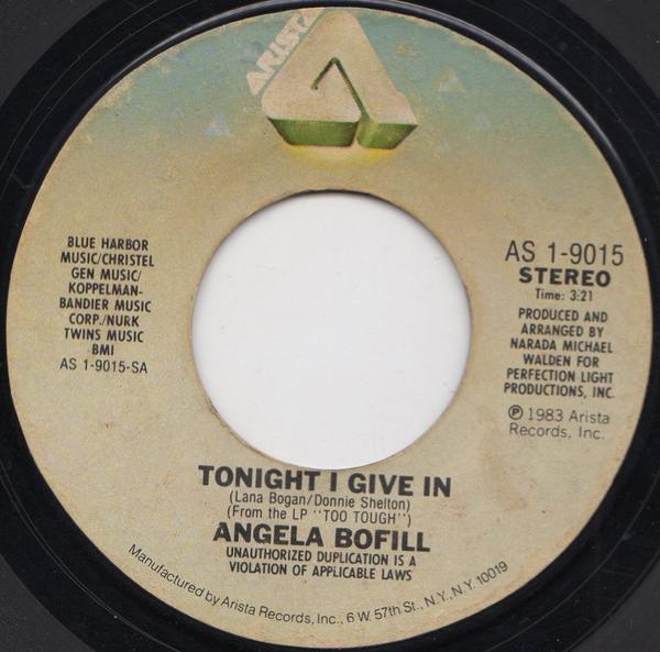 Angela Bofill - Tonight I Give In / Song For A Rainy Day