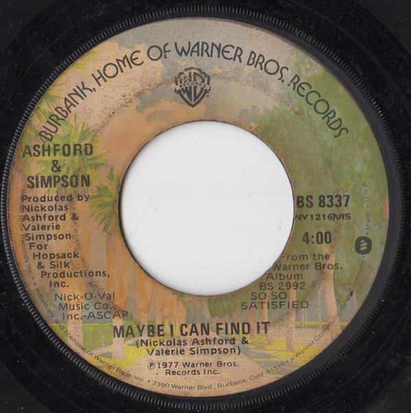 Ashford & Simpson - Maybe I Can Find It / So So Satisfied