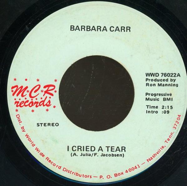 Barbara Carr (3) - I Cried A Tear
