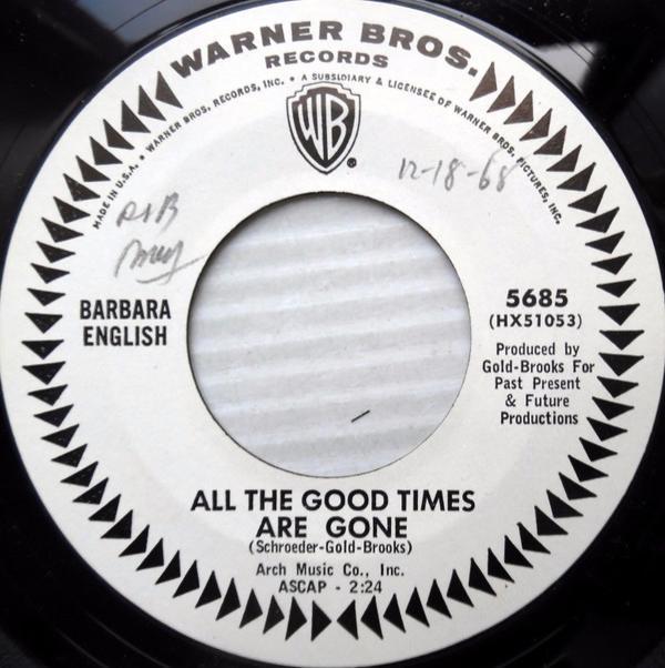 Barbara Jean English - All The Good Times Are Gone