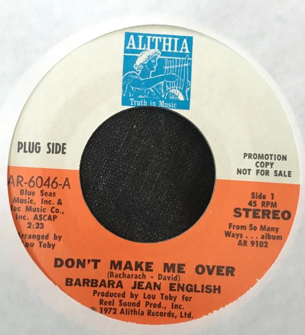 Barbara Jean English - Don't Make Me Over / Baby I'm A Want You
