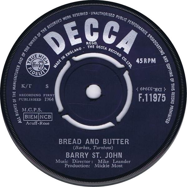 Barry St. John - Bread And Butter / Cry To Me