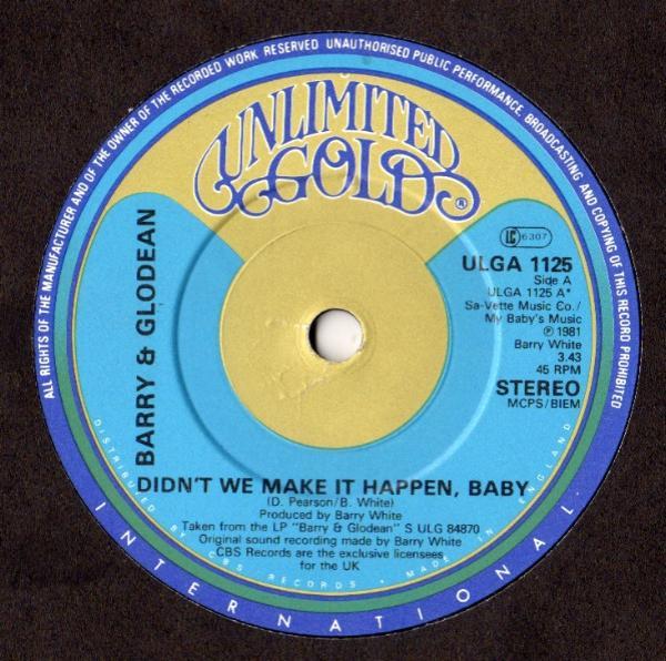 Barry White, Glodean White - Didn't We Make It Happen