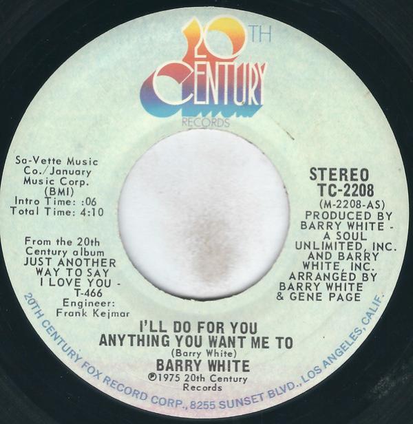 Barry White - I'll Do For You Anything You Want Me To