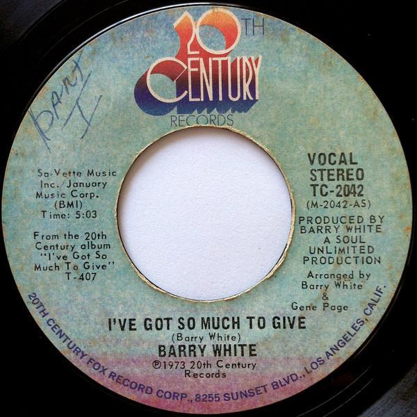 Barry White - I've Got So Much To Give