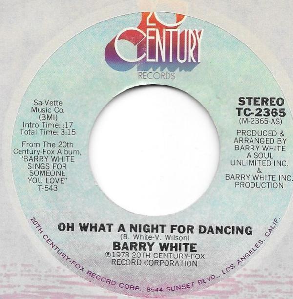 Barry White - Oh What A Night For Dancing