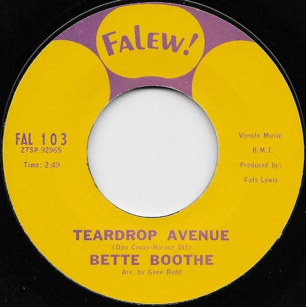 Bette Boothe - Teardrop Avenue / Right On Time
