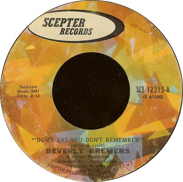 Beverly Bremers - Don't Say You Don't Remember