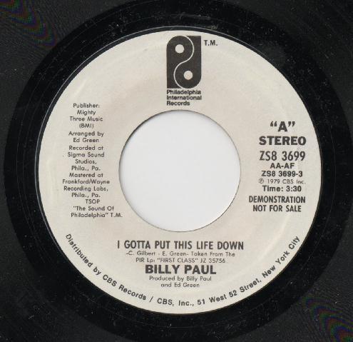 Billy Paul - I Gotta Put This Life Down