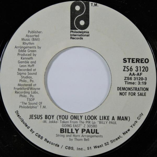 Billy Paul - Jesus Boy (You Only Look Like A Man)