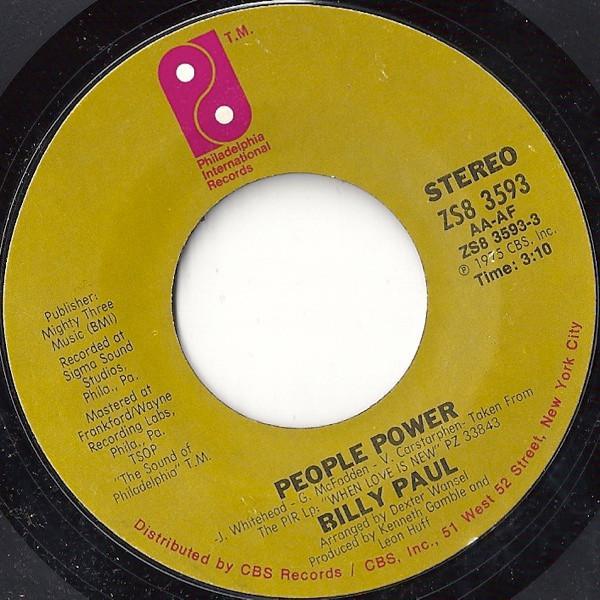 Billy Paul - People Power / I Want 'Cha Baby