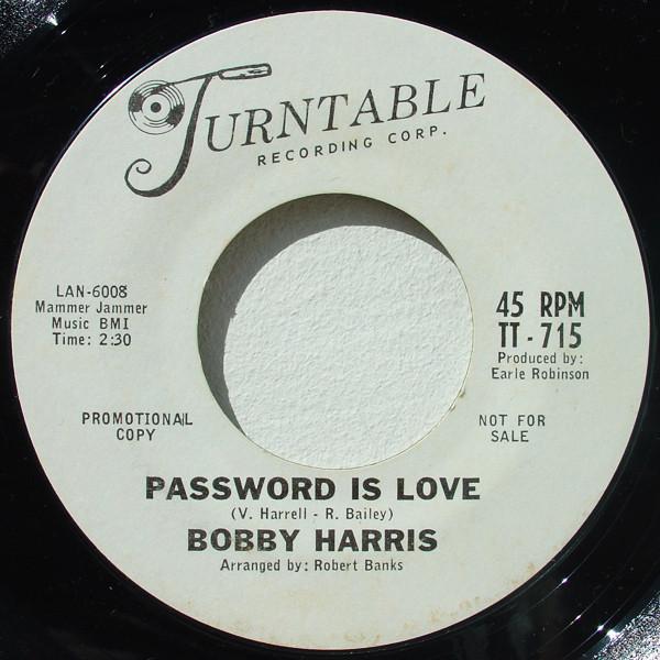 Bobby Harris (3) - Password Is Love