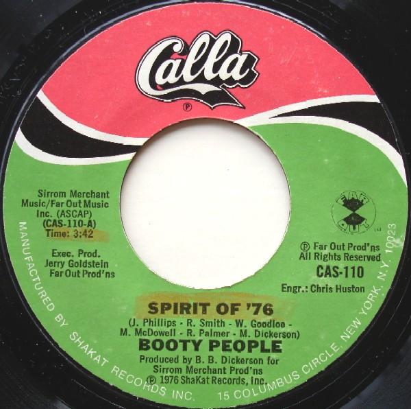 Booty People - Spirit Of '76 / Anyway I'm Busted