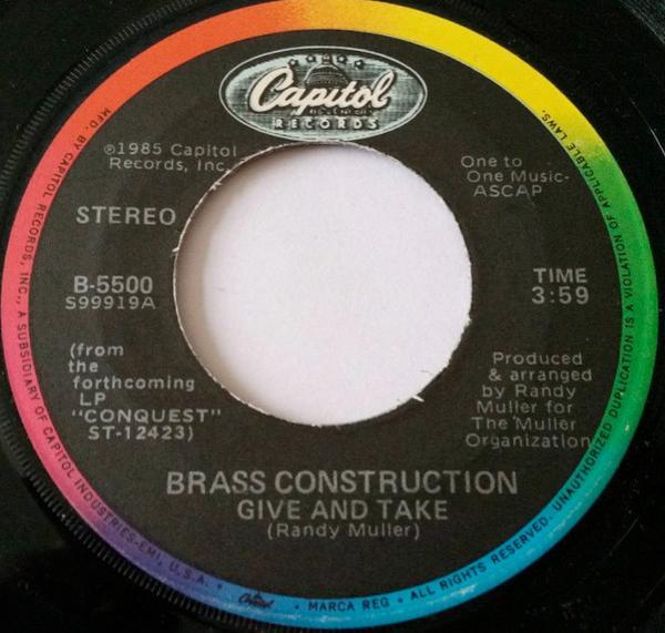 Brass Construction - Give And Take / My Place