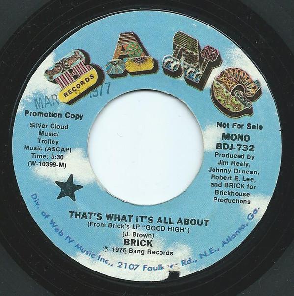 Brick - That's What It's All About / Can't Wait (Tick Tock)