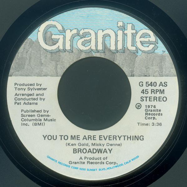 Broadway (11) - You To Me Are Everything