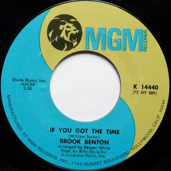 Brook Benton - If You've Got The Time / You Take Me Home Honey