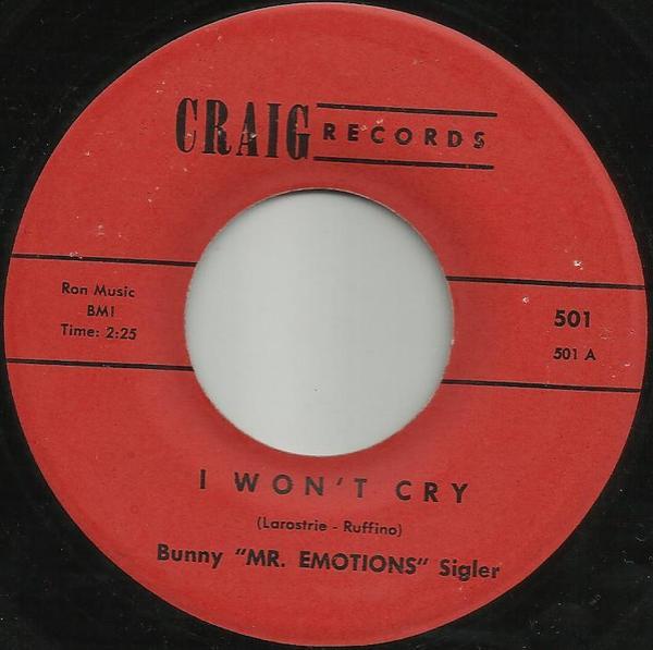 Bunny Sigler - I Won't Cry / Come On Home
