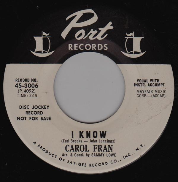 Carol Fran - A World Without You