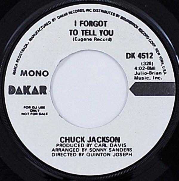 Chuck Jackson - I Forgot To Tell You