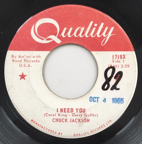 Chuck Jackson - I Need You