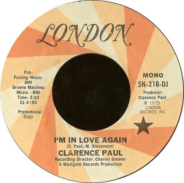 Clarence Paul - I'm In Love Again
