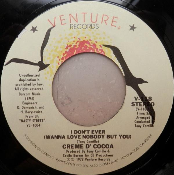 Creme D'Cocoa - I Don't Ever (Wanna Love Nobody But You)