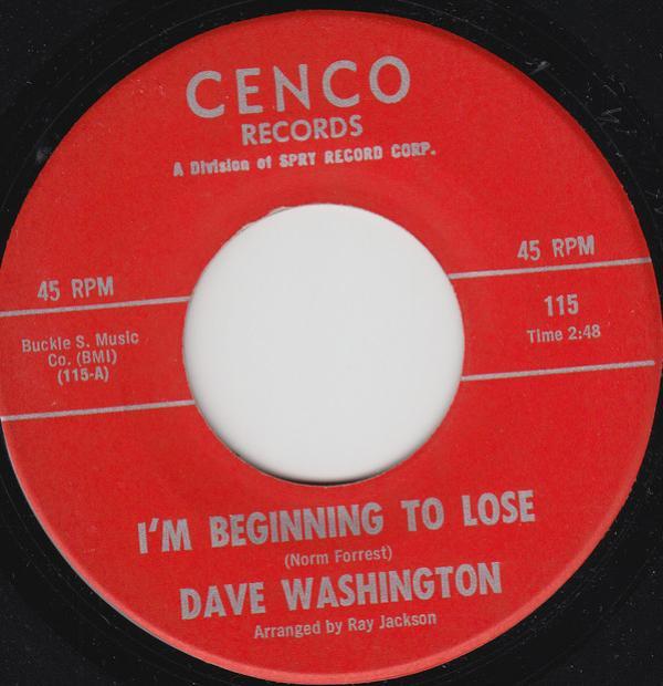 Dave Washington - I'm Beginning To Lose