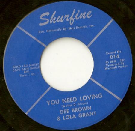 Dee Brown & Lola Grant - We Belong Together / You Need Loving