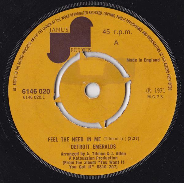 Detroit Emeralds - Feel The Need In Me