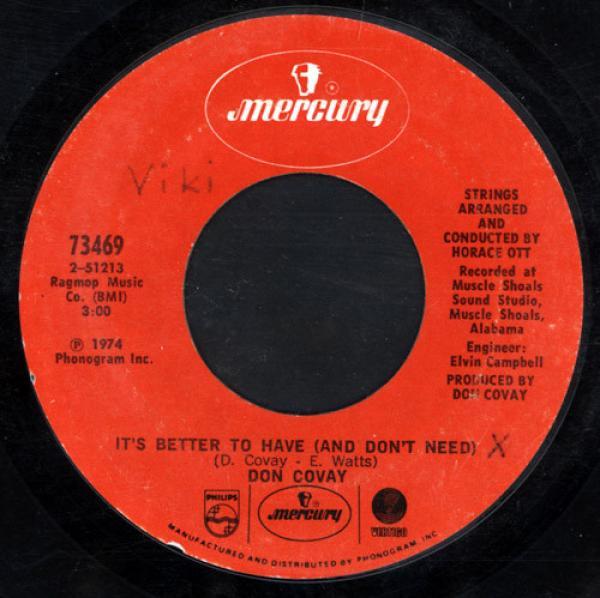 Don Covay - It's Better To Have (And Don't Need) / Leave Him - Part I