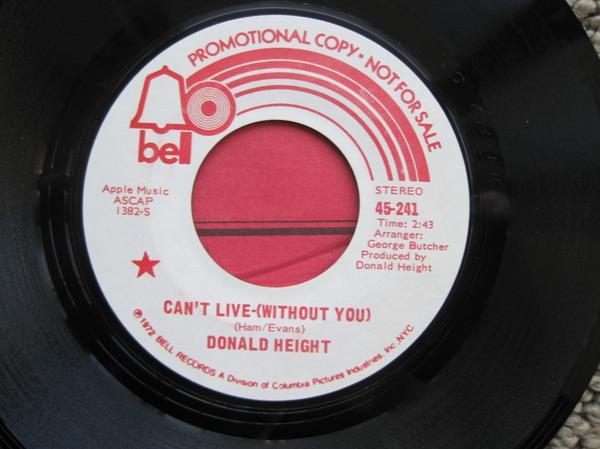 Donald Height - Can't Live (Without You)