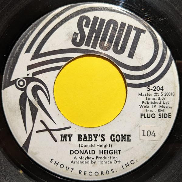 Donald Height - My Baby's Gone / You're Gonna Miss Me