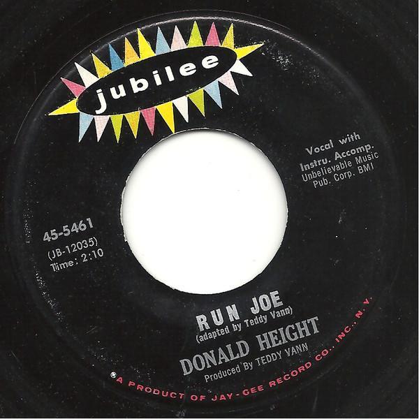 Donald Height - Run Joe / Soul Monkey Twist