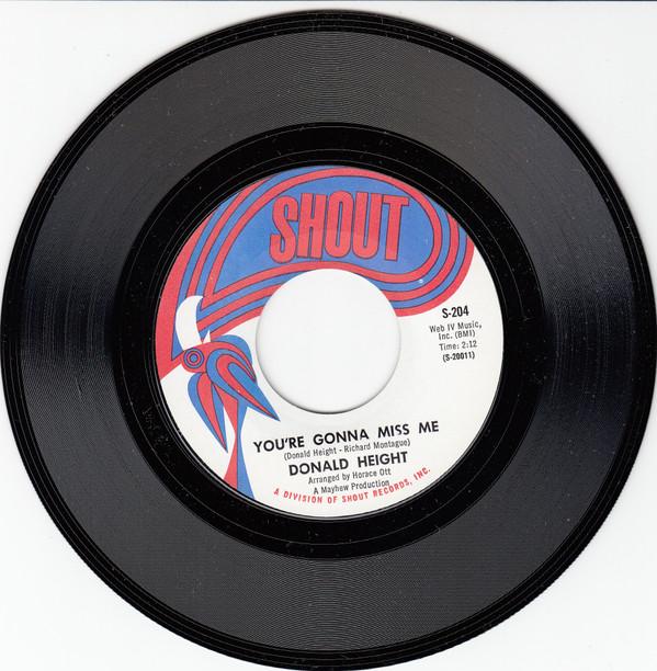 Donald Height - You're Gonna Miss Me / My Baby's Gone