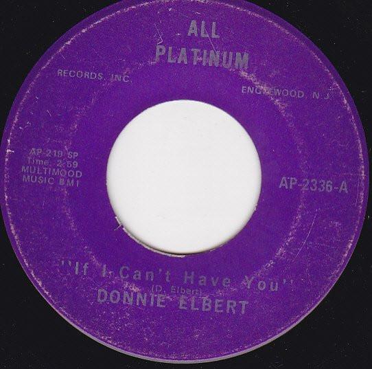 Donnie Elbert - If I Can't Have You
