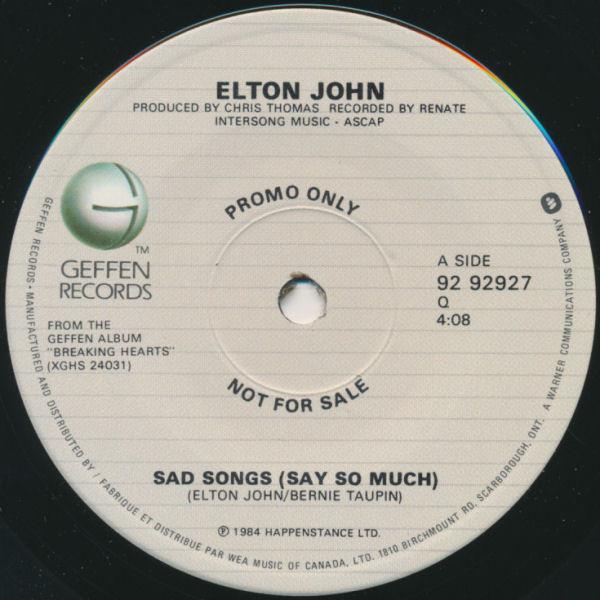 Elton John - Sad Songs (Say So Much)