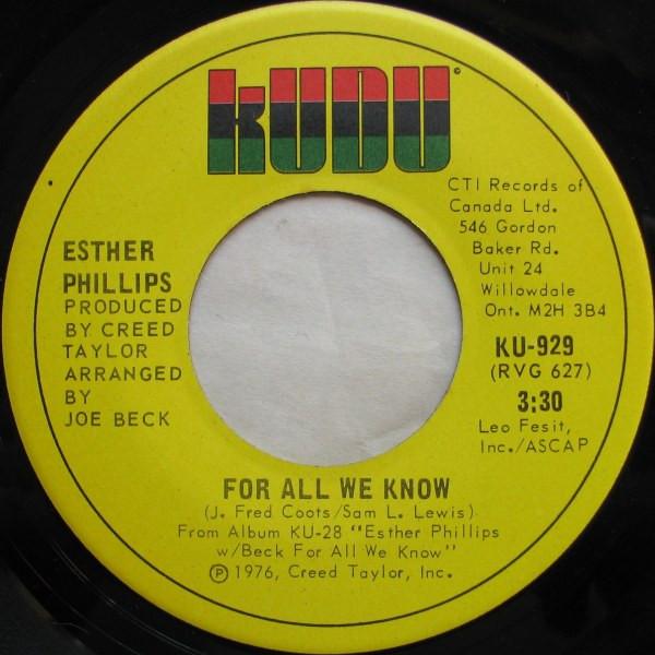Esther Phillips - For All We Know / Fever