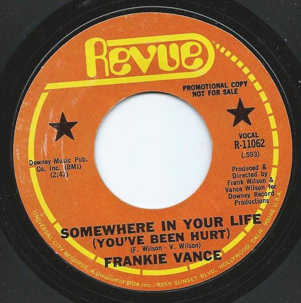 Frankie Vance - Somewhere In Your Life (You've Been Hurt) / You Are My Solution