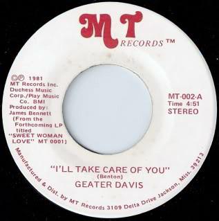 Geater Davis - I’ll Take Care Of You / Right Back For More