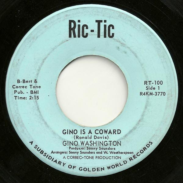 Gino Washington - Gino Is A Coward / Puppet On A String