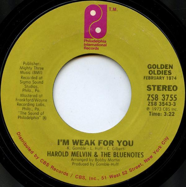 Harold Melvin And The Blue Notes - I'm Weak For You / The Love I Lost (Part 1)