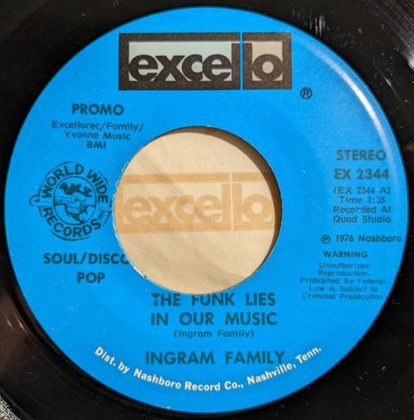 Ingram - The Funk Lies In Our Music / She's All Alone (I Need A Man)