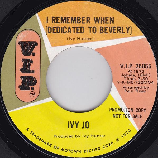 Ivy Jo Hunter - I Remember When (Dedicated To Beverly)