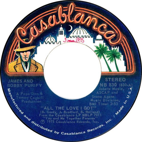 James & Bobby Purify - All The Love I Got