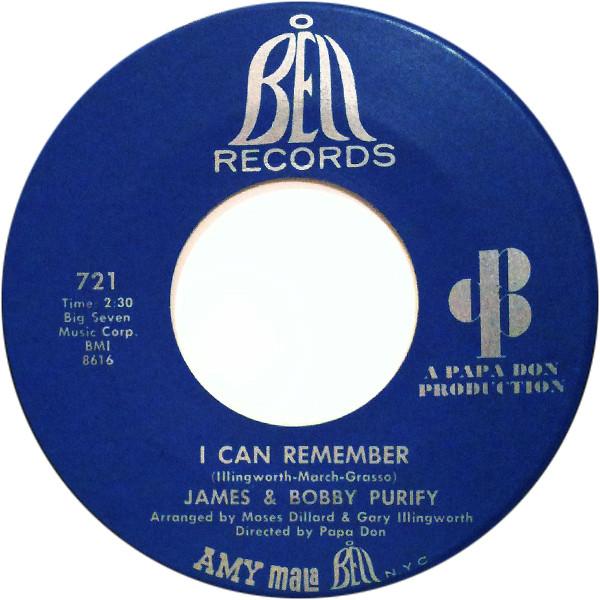 James & Bobby Purify - I Can Remember / I Was Born To Lose Out