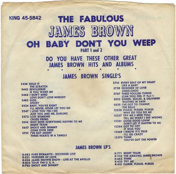 James Brown & The Famous Flames - Oh Baby Don't You Weep