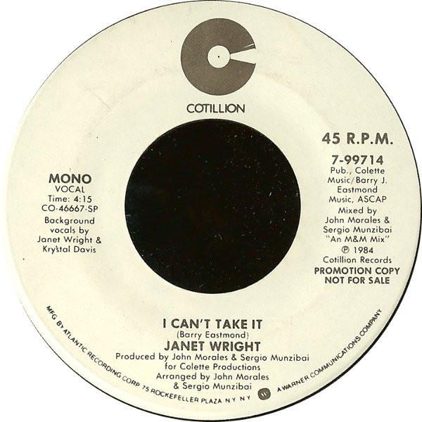 Janet Wright - I Can't Take It